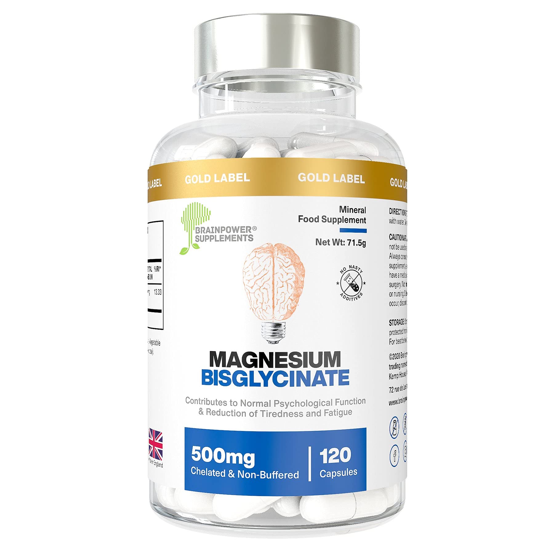 Magnesium Glycinate 1000mg Glycinate Providing 100mg Elemental