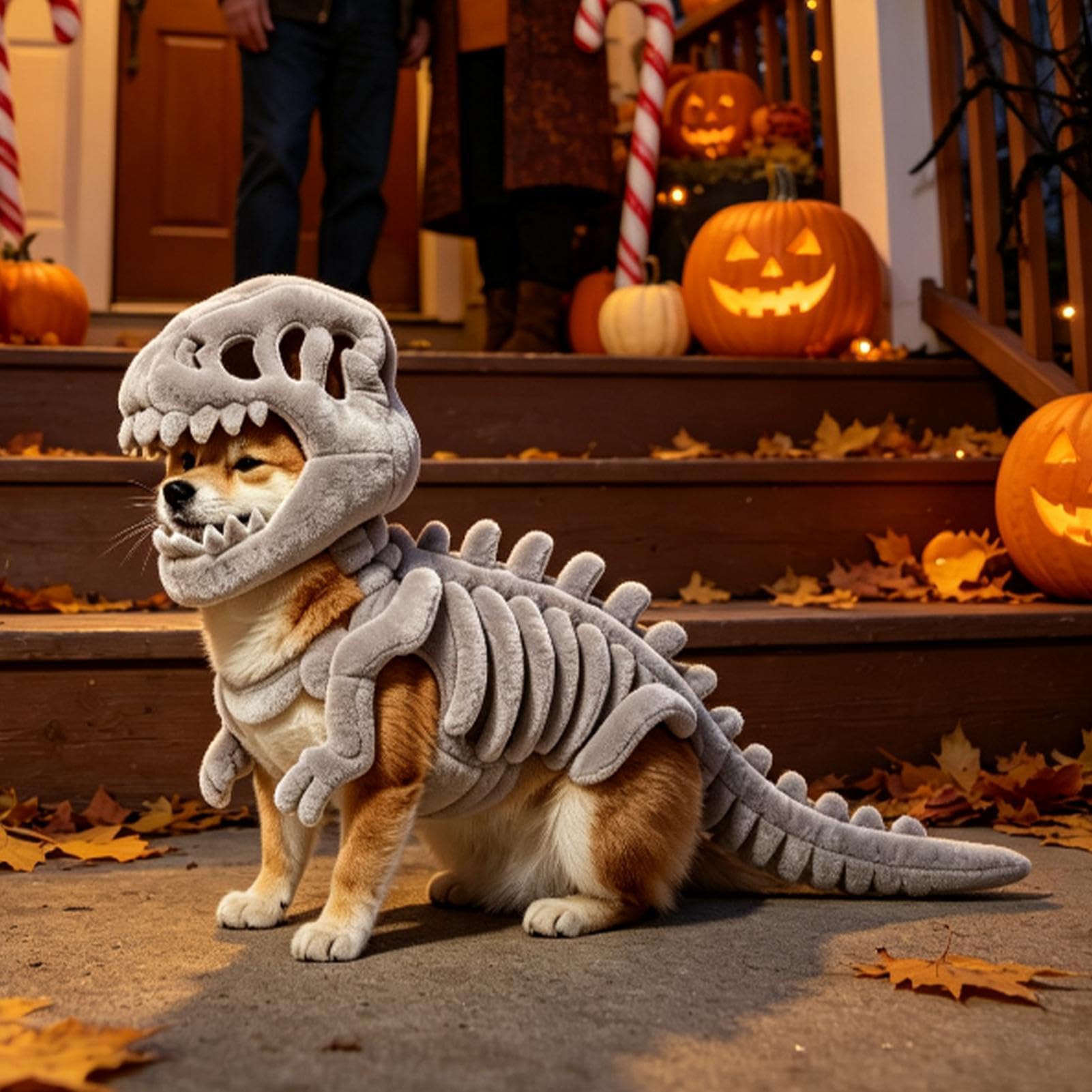 - Kostium szkieletu dinozaura, Cosplay, przebranie z zębami