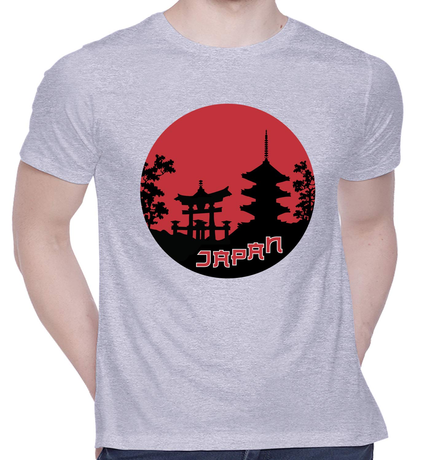 CreativiTGraphic Printed T-Shirt for Unisex Japan #1 Tshirt | Casual Half Sleeve Round Neck T-Shirt | 100% Cotton | D00824-14