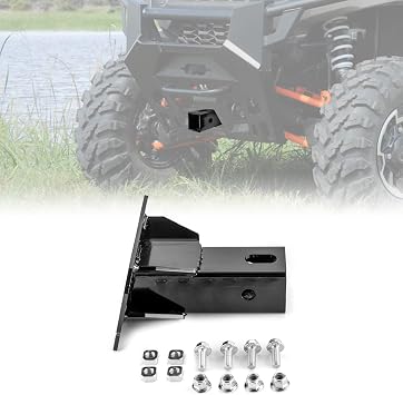 WeiSen 2" Receiver Hitch Fit for Polaris Ranger XP 1000 Crew 2018-2025 | Front Trailer Hitch, Heavy Duty Steel, No Drill