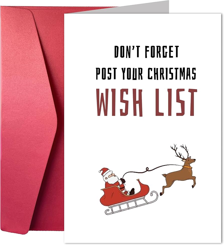 Funny christmas wish list Clearance
