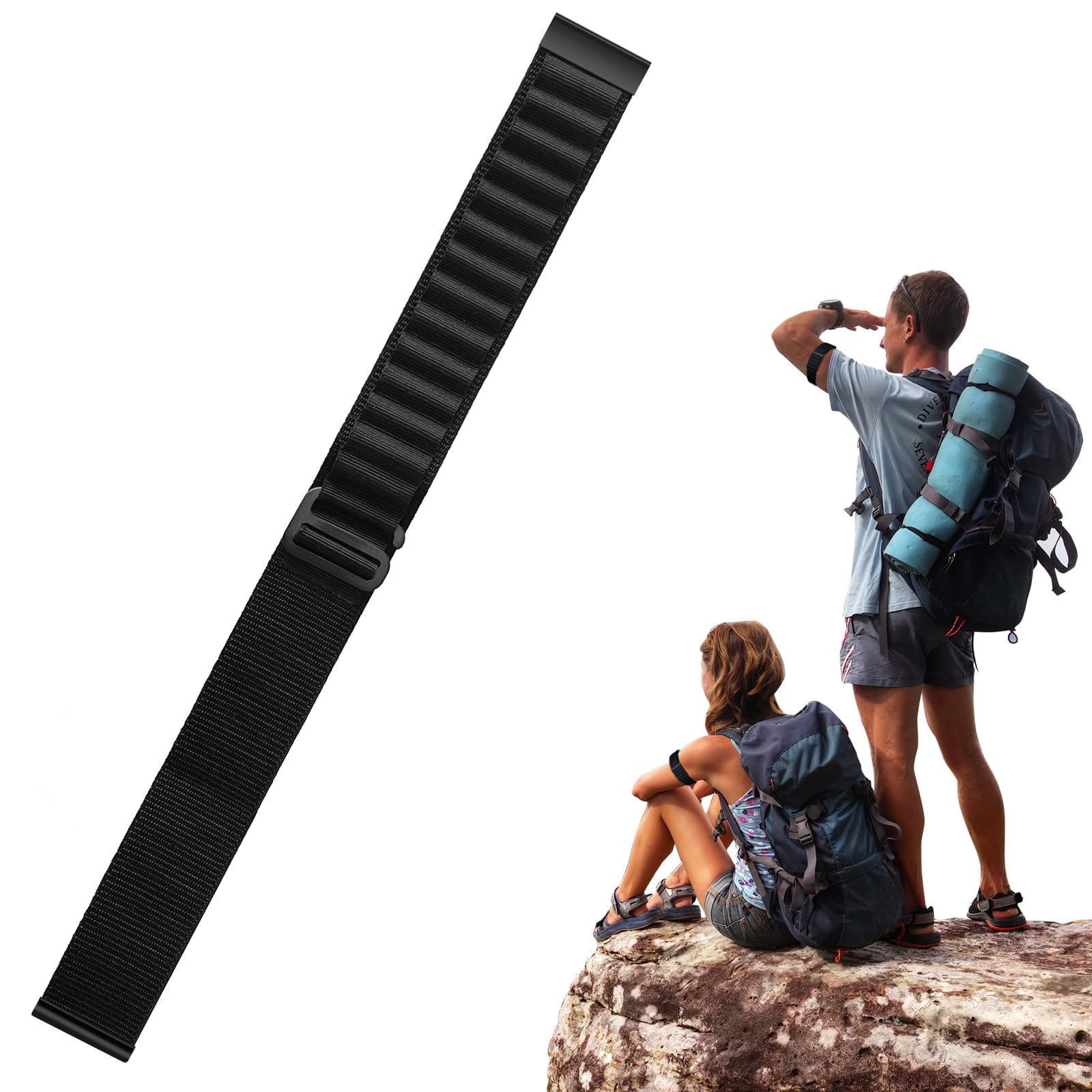 Alpine Loop Bicep Band Compatible with Whoop 4.0, Nylon Ankle/Arm Strap for Men Women, Adjustable 10.23"-16.9", 40cm