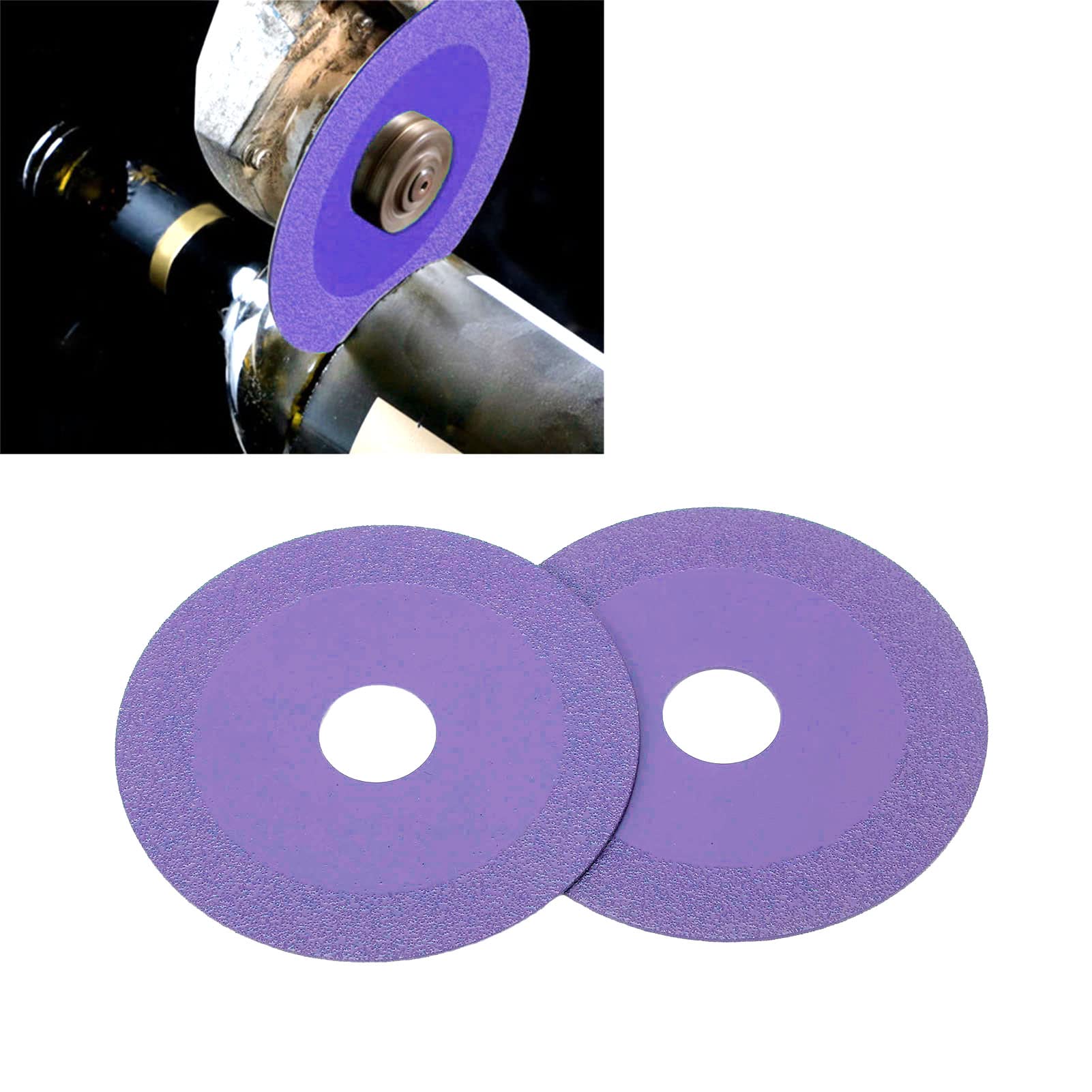 Glass Cutting Disc, High Manganese Steel Heat Easy to Install 2PCS ID 22.23mm Cutting Blade Incisive for Wine Bottle ()