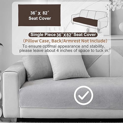 Miniatura 2 de Funda de sofá de felpa suave, lavable, antideslizante, para sofá modular de 3 cojines, funda para sofá de 3 cojines, funda de sofá afilada L,