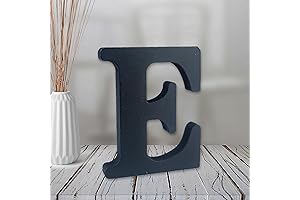 AOCEAN Unfinished Black Wood Letters (E)