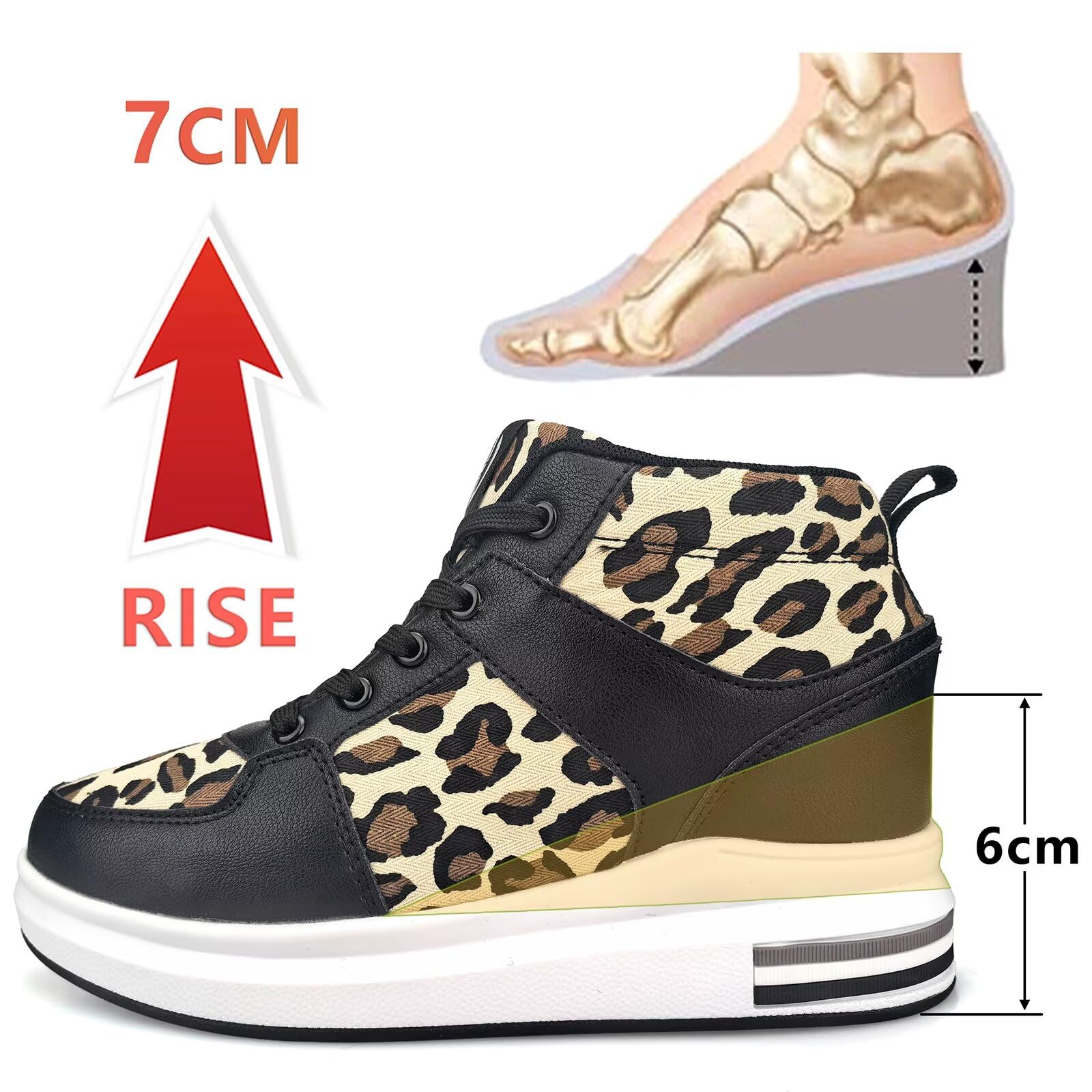 Damskie buty na koturnie, sportowe, oddychające, fitness, trampki