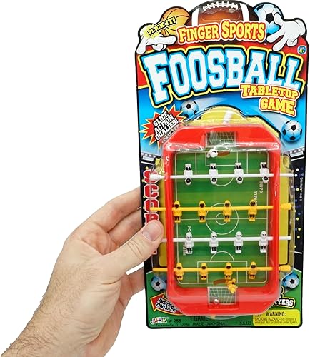 Miniatura 2 de JA-RU Mini mesa de futbolín (1 juguete) Mini Arcade de mesa de fútbol y fútbol recuerdos de fiesta. Juegos portátiles para niños y juguetes de