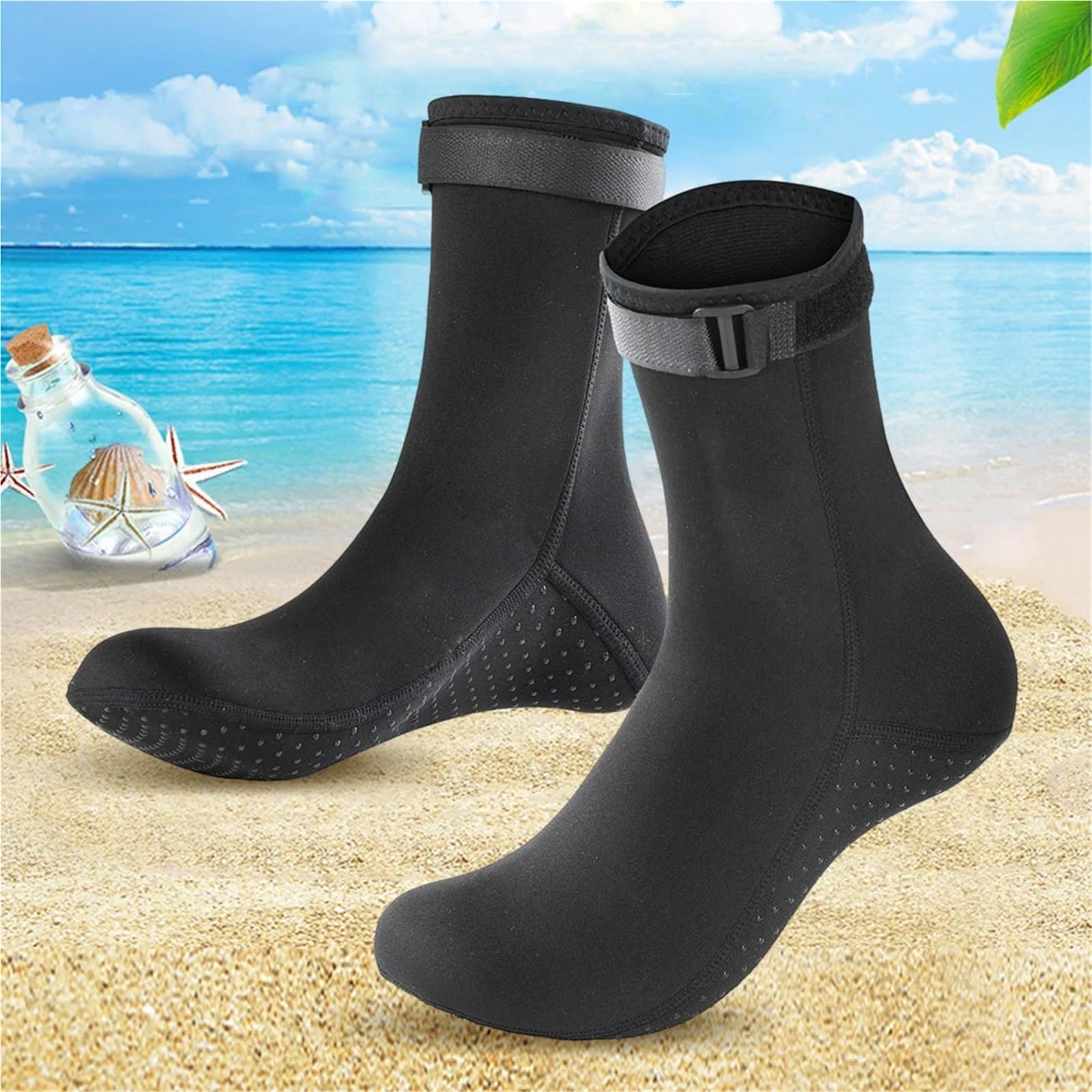 Calzini corti da muta unisex, for snorkeling e pesca subacquea, antiscivolo, in neoprene, indossabili leggeri