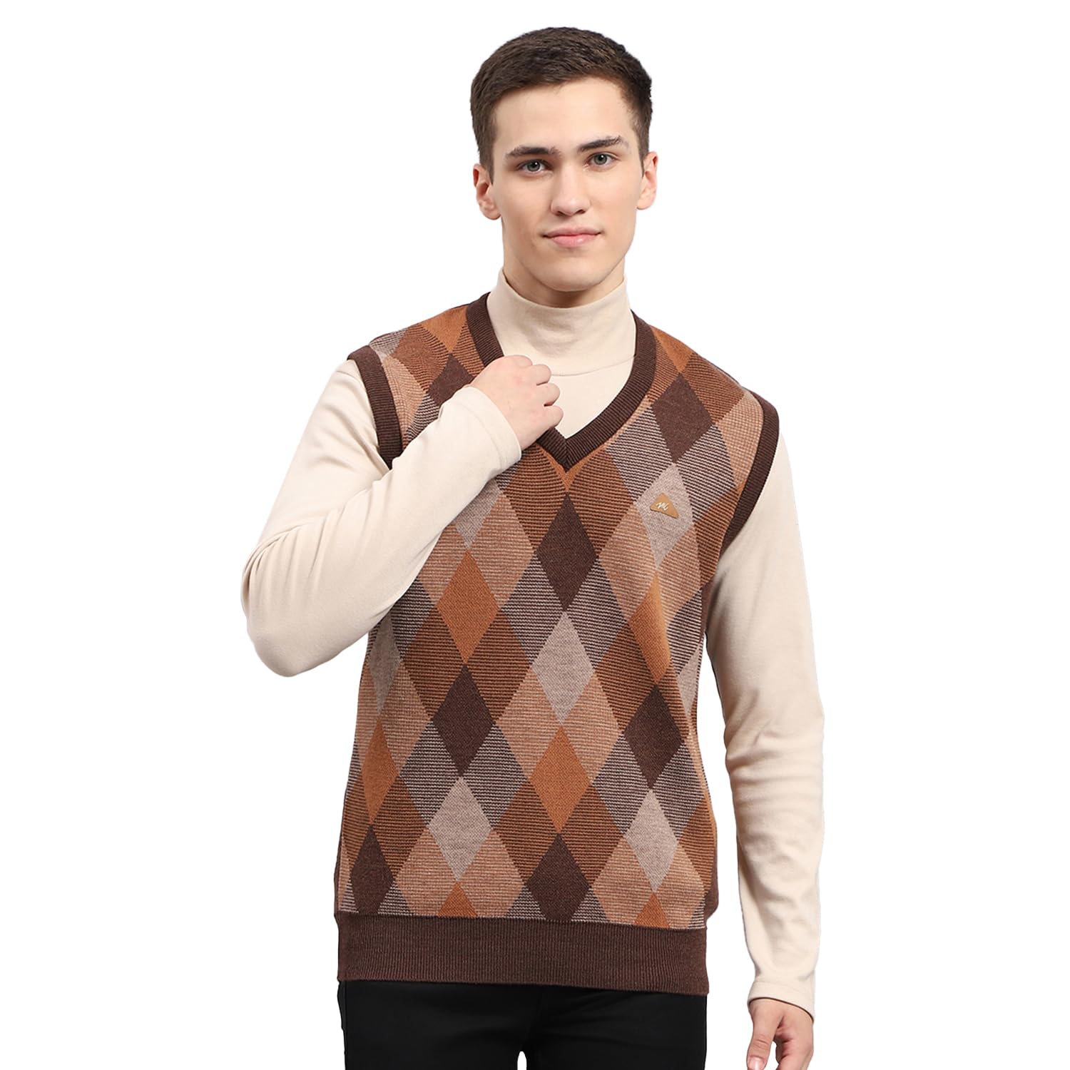 monte carlo Mens Striped V Neck Sleeveless Sweater (1243209SL)-picture-31