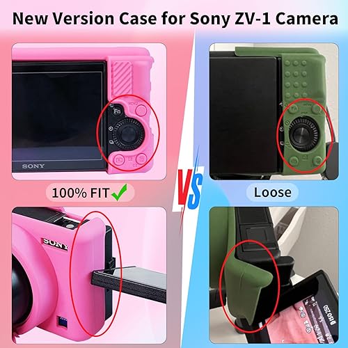 Miniatura 2 de Funda para cámara Sony ZV-1, ZV1, funda de silicona para cámara, funda protectora de piel corporal con tapa de lente extraíble para cámara digital