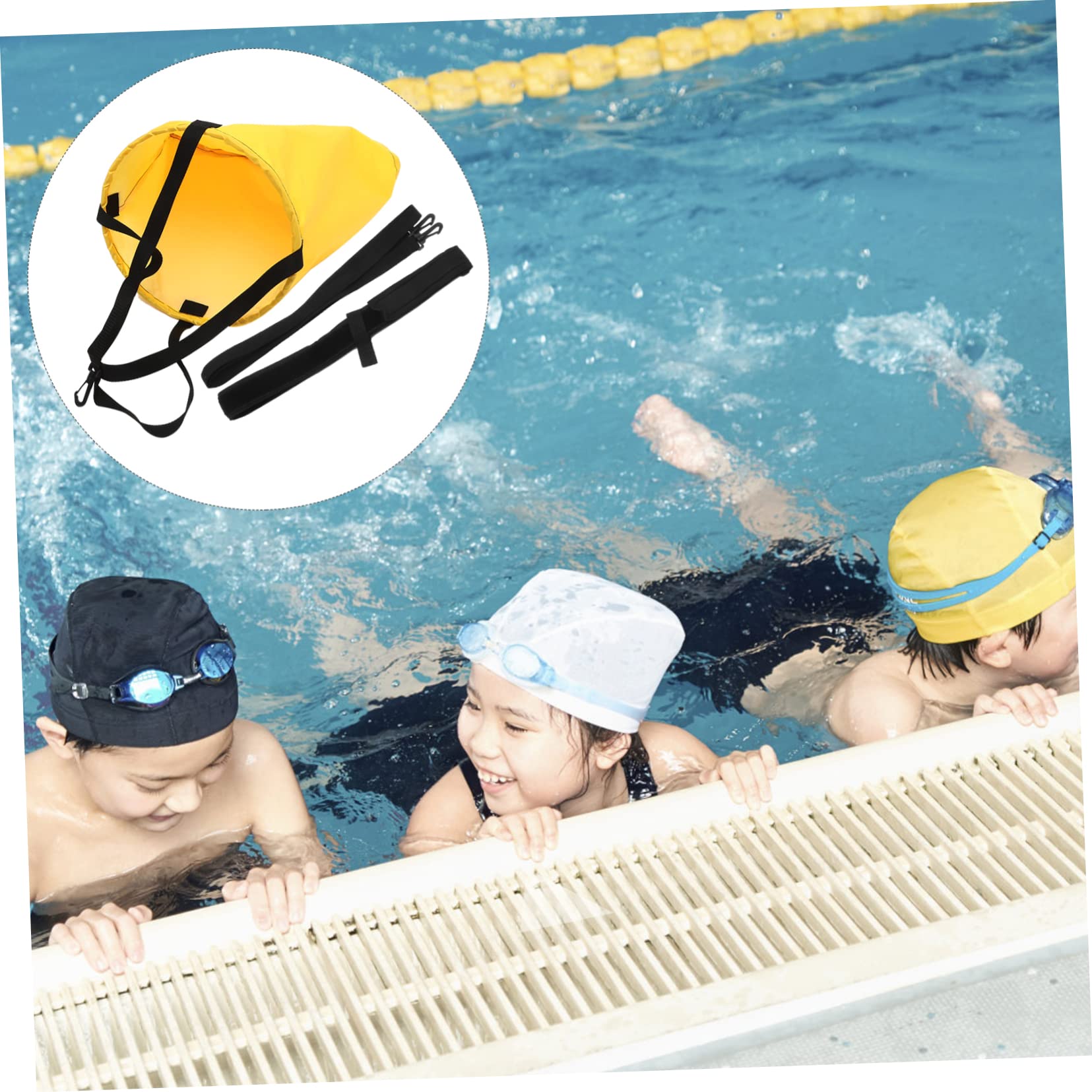 YARNOW Nadar En Paracaídas Cinturones De Natación Resistencia De Bandas De Ejercicio Paracaídas De Resistencia a La Natación Equipo De Ejercicio De Natación SOGA Neopreno Yellow