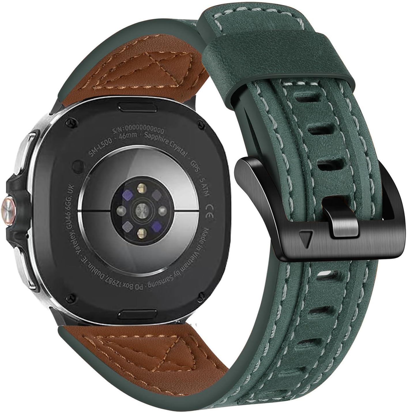 Leather Band Compatible SAMSUNG Galaxy Watch 8 40mm 44mm/8 Classic 46mm Watch Bands 2025, Top Genuine Leather Watch Straps Wristband for Men and Women