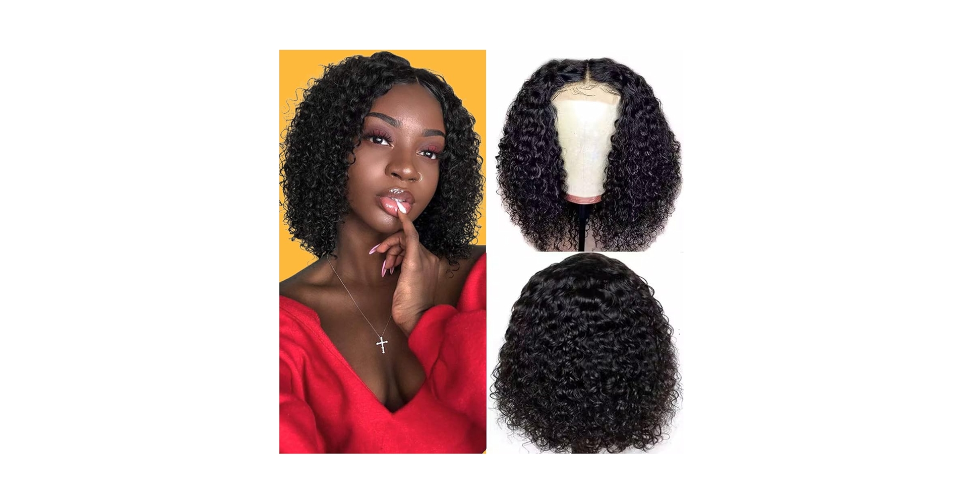 Amazon.com : ZIYU 8 Inch Bob Wig Human Hair 180% Density