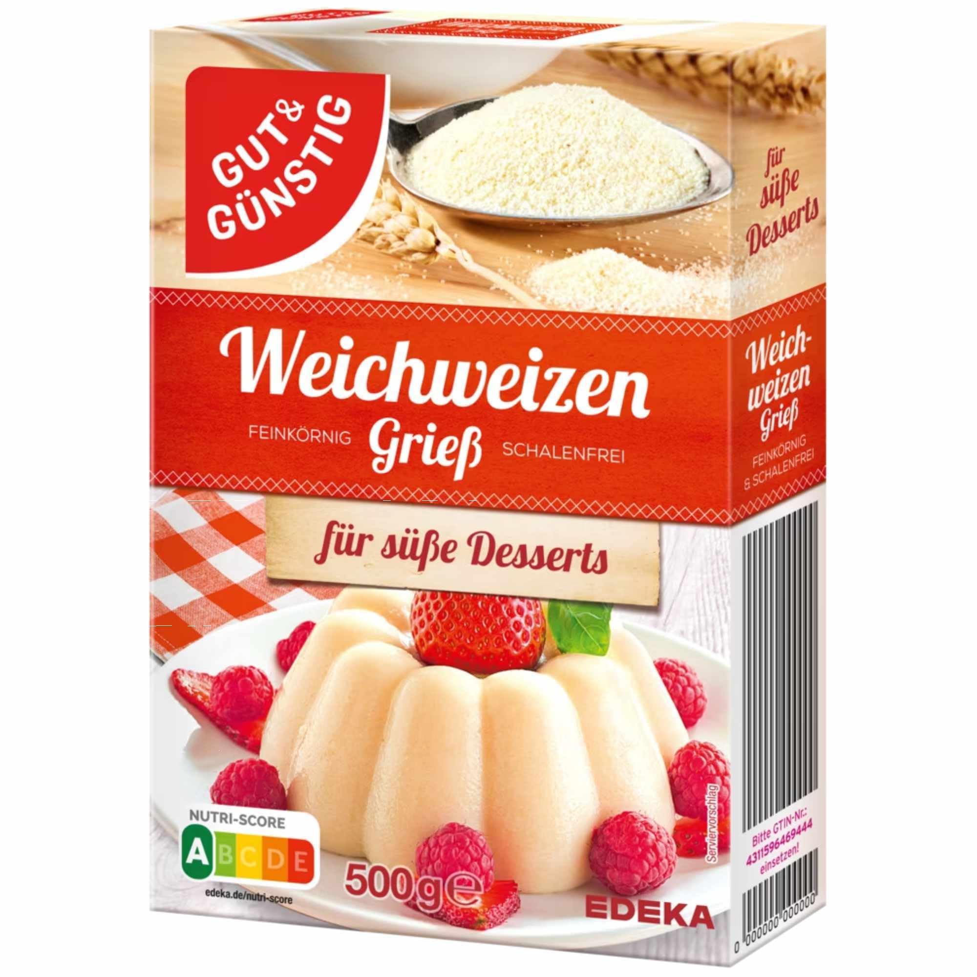 usy Bundle für Gut&Günstig Weichweizengriess (500g Packung) + usy Block