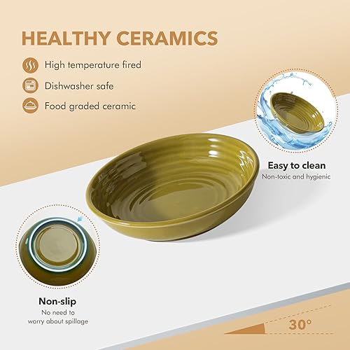 Miniatura 3 de Juego de 3 cuencos de cerámica para gatos, aptos para batidores, antideslizantes, para interiores y gatos, para alimentos y agua para evitar la