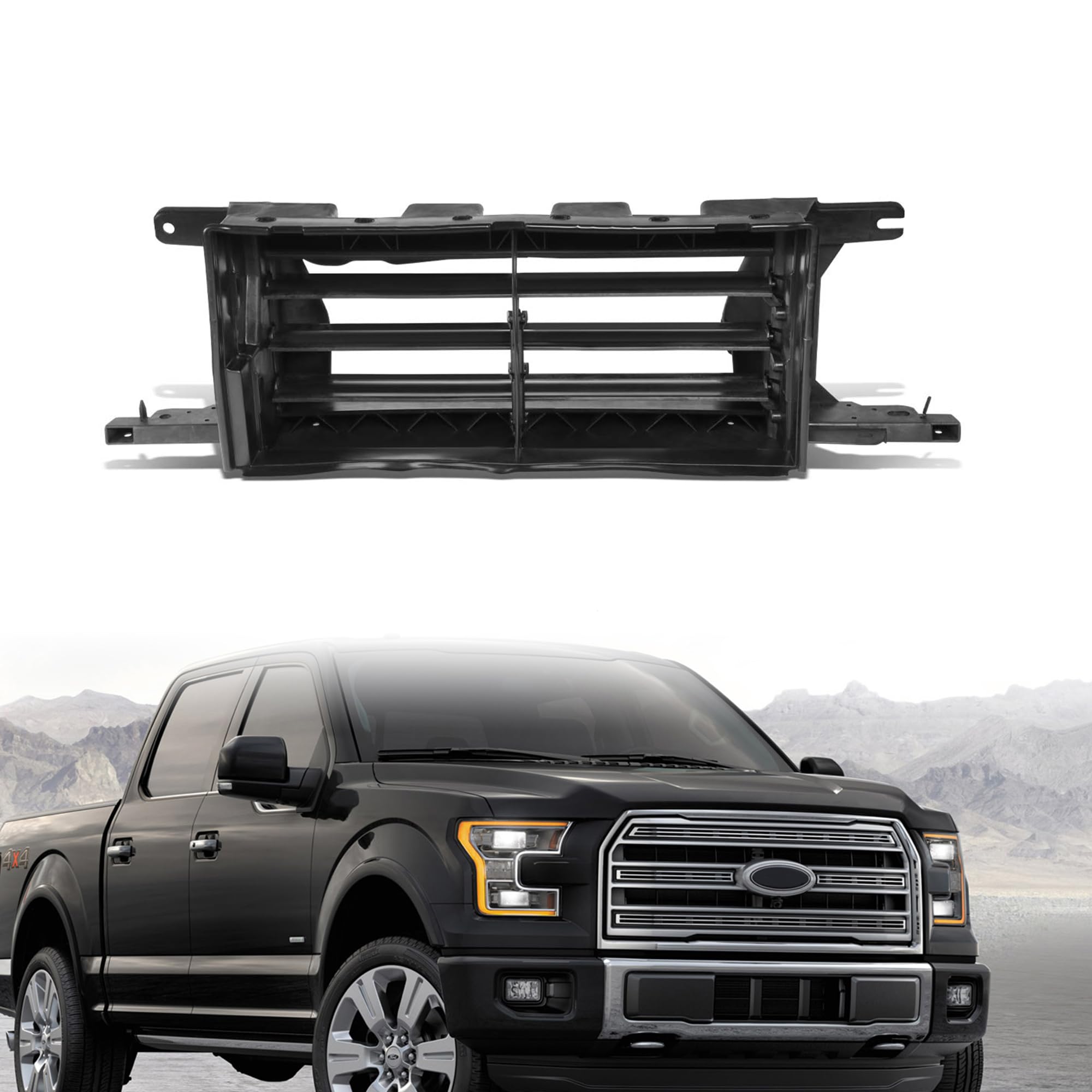 Front Bumper Grille Shutter Assembly for Ford F150 2015 2016 2017 FL3Z8475D