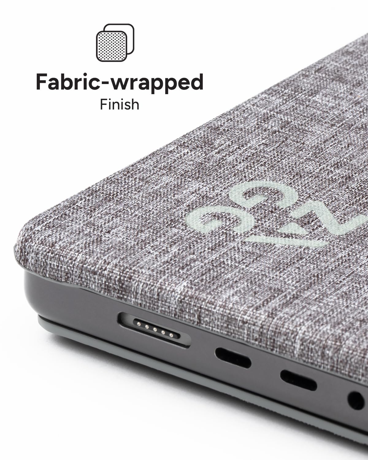ZAGG Funda protectora para MacBook Pro de 14 pulgadas M4/M3/M2/M1 - Acabado de tela, cubierta rígida de dos piezas, ligera, protección duradera, resistente a los arañazos, agarres de goma