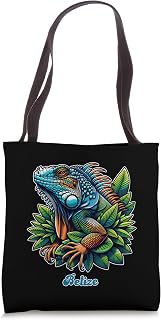 Belize Colorful Iguana Tote Bag