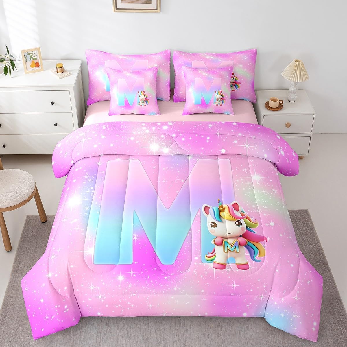 Feelyou Kids Pike Fish Bed in A Bag Full Size, Bass Big Fish 7 Pieces Bedding Sets Boys Girls Fishing and Hunting Comforter Set with Sheets Ocean Teens Bed Set Bedroom Decor