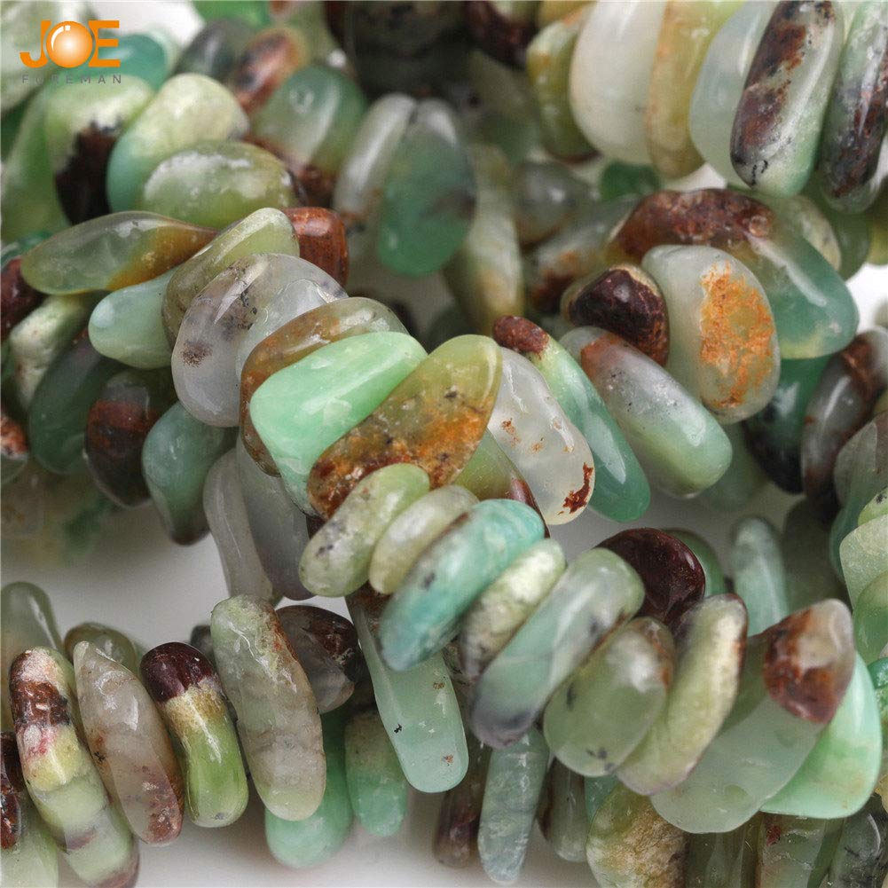 Blue Opal Chips Beads For Jewelry Making - Natural Gemstone 7-8mm Loose Beads By JOE FOREMAN
