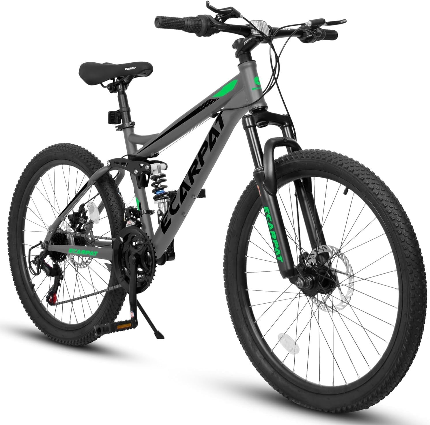 24/26/27.5 Inch Wheel Mountain Bike, 21 Speed MTB Bike with Full/Front Suspension, Steel Frame and Dual Disc Brakes, Adult Mens Outdoor Cycling Mountain Bicycle