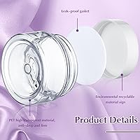 Vista 3 de SATINIOR 100 Pcs Plastic Jars with Lids Small Containers Lids Wide Mouth Small Plastic Containers for Lotion Cream Rhinestones Body Butters Travel