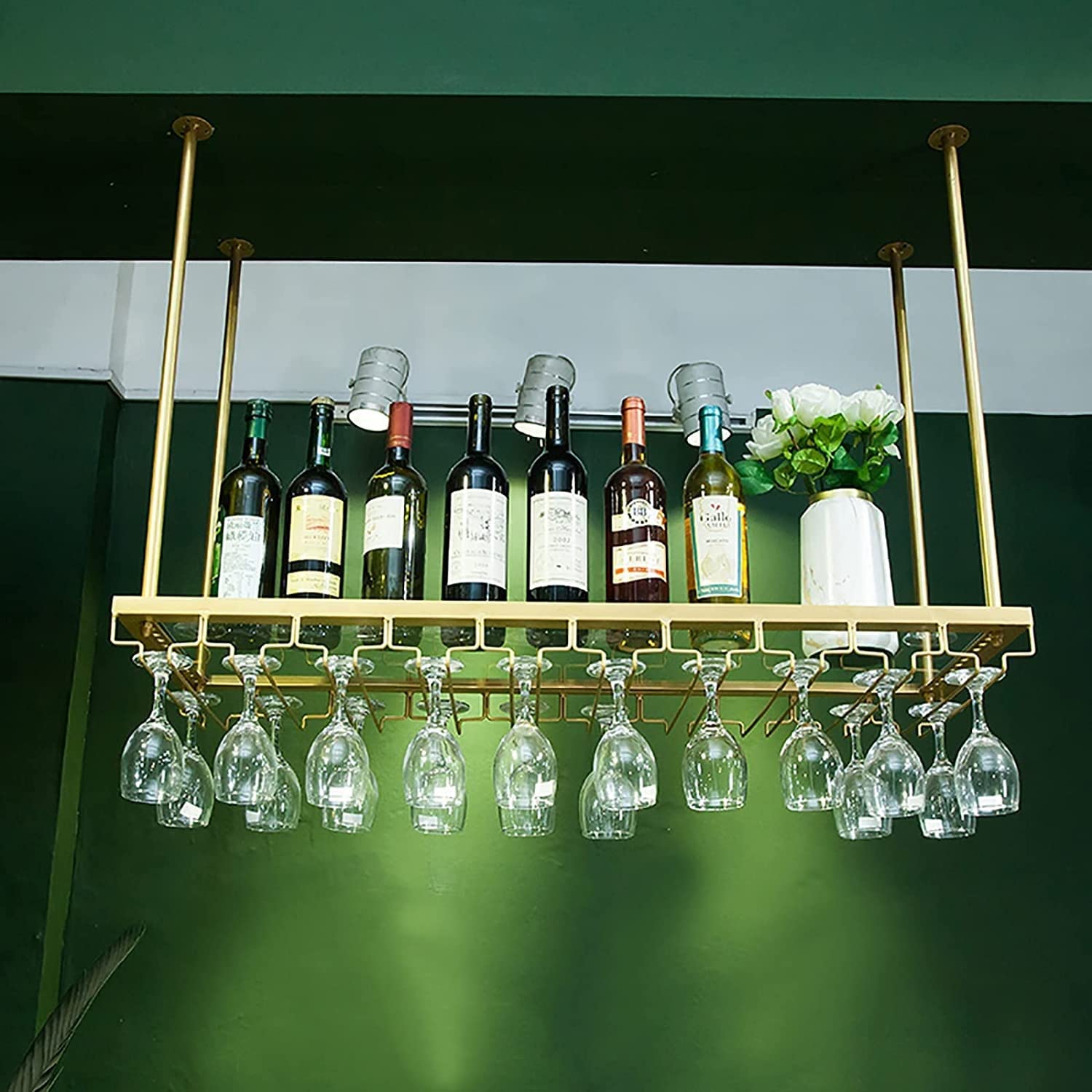 Porte-bouteilles de vin suspendu réglable pour animer vos soirées bar