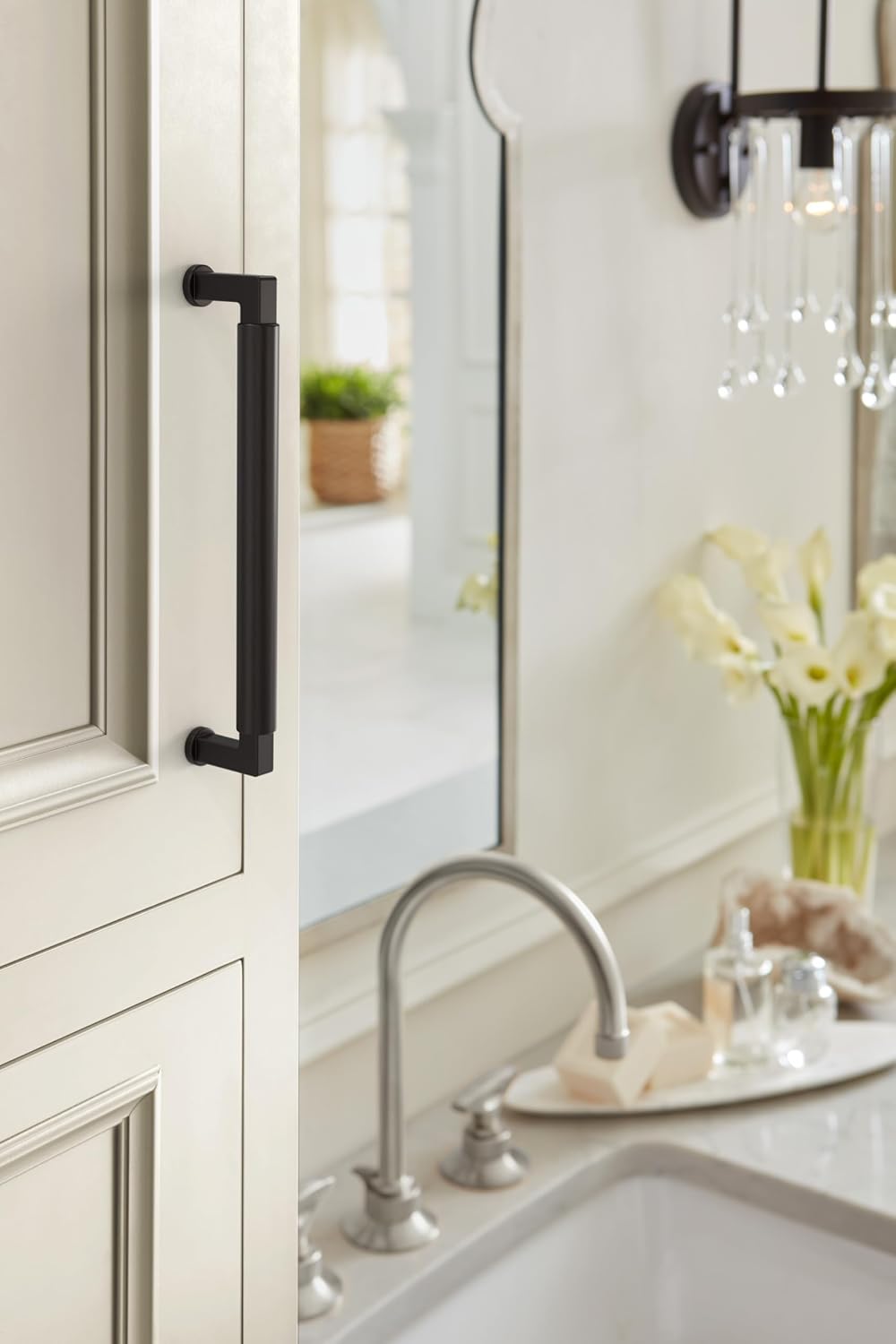 Amerock Balon 6-5/16 inch (160mm) Center-to-Center Oil-Rubbed Bronze Cabinet Pull, BP37485ORB