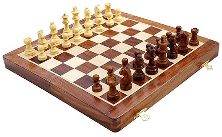 Chessncrafts 10 Folding Magnetic Chess Board Game Set