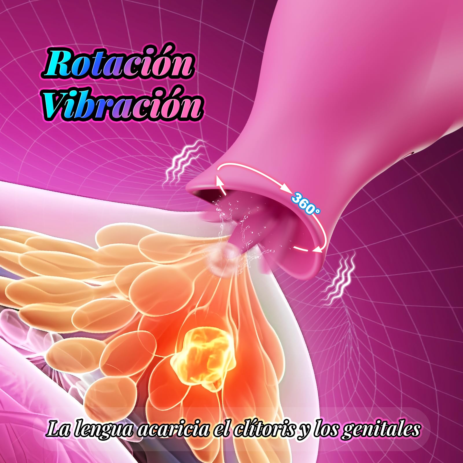 Vibrador para Mujeres Juguetes Eróticos, 2-EN-1 Succionador Clítoris Vibrador con 10 Modos de Succión & Lamido, Control por APP, Estimulador de Clítoris y Pezones, Juguete Sexual Rosa para Mujeres