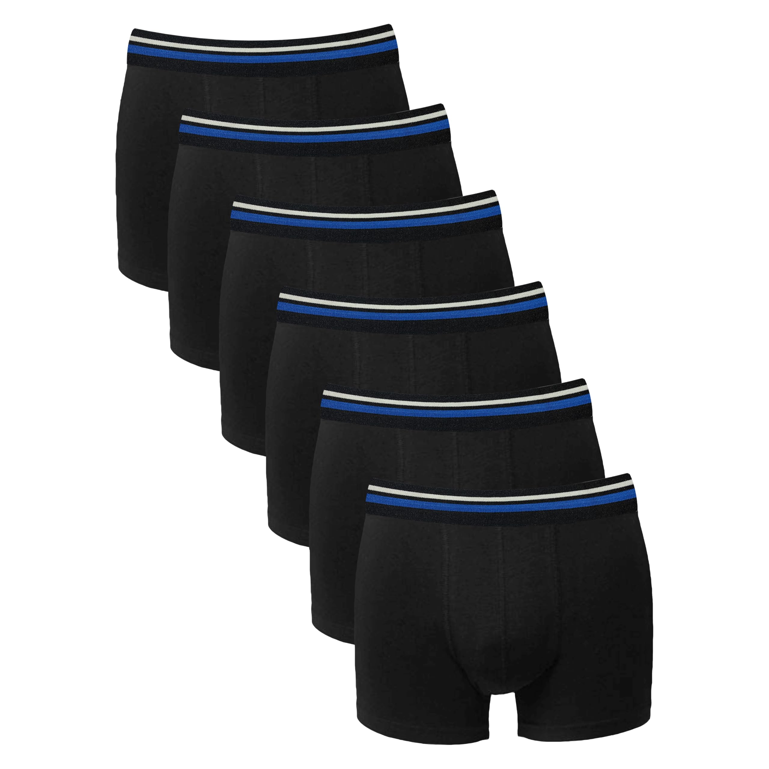 Sock Stack Boys Black Pack Of 6 Boxers Lycra Boxershorts Comfort Fit Underpants Waistband Boxer Short Breathable Design Underwear For Kids Kb03, 13 Years