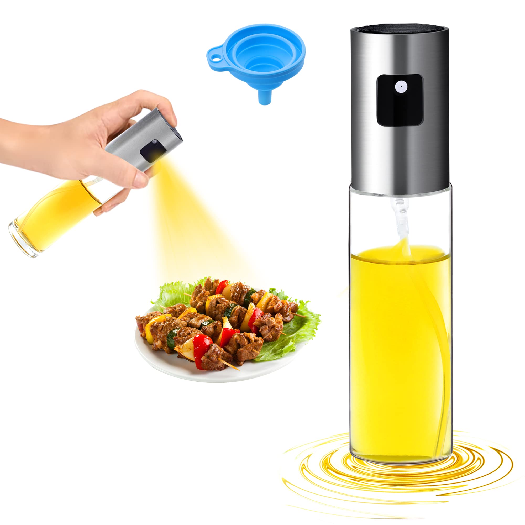 LHUKSGF Oil Sprayer for Cooking, Olive Oil Sprayer, Oil Mister, Oil Sprayer for Air Fryer, Oil Spray Bottle for Salad, BBQ, Kitchen Baking, Roasting