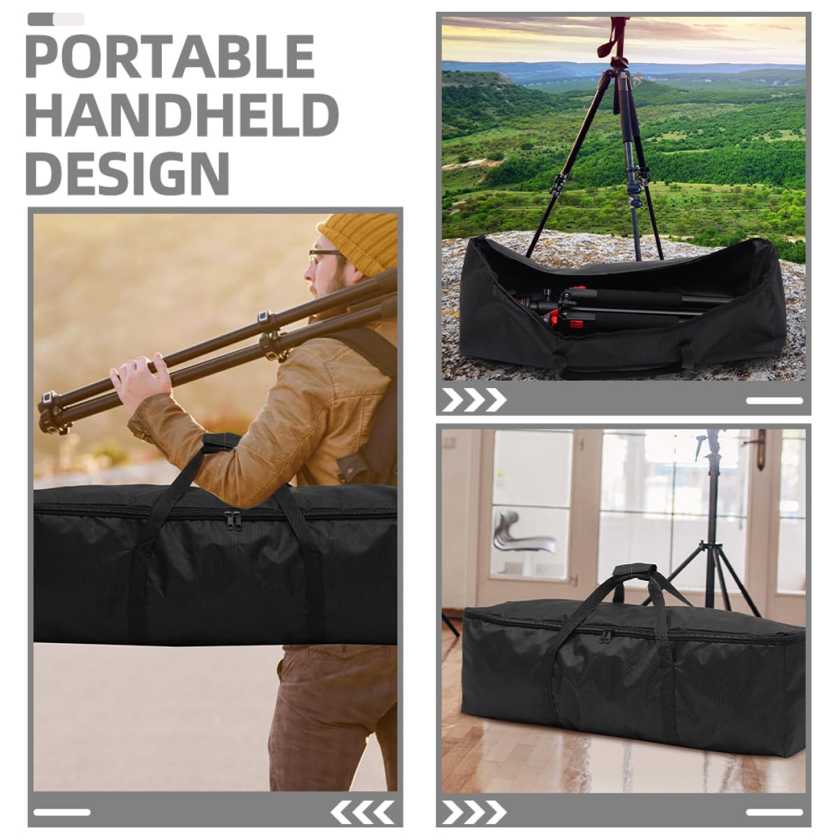 Hemobllo 6pezzi Borsa Per Treppiede Oxford Design Con Cerniera Porta Attrezzature Fotografiche Per Fotografia e Live Streaming