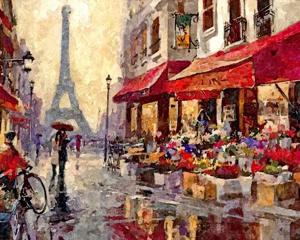 CVPuzzles Rainy Day in Paris, France 504 Piece Jigsaw Puzzle 16" X 20"