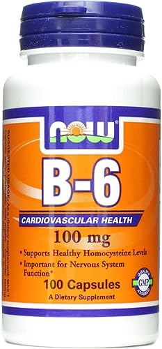 NOW FOODS B6 100mg cápsulas, 100 CT