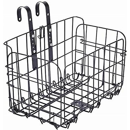 Amazon 自転車かご 折りたたみ式 脱着式 前かご 後ろかご バスケット ステンレス製 耐荷重30kg マウンテンバイク クロスバイク 折り畳み自転車 通勤車等用 黒 Aifusi バスケット カゴ