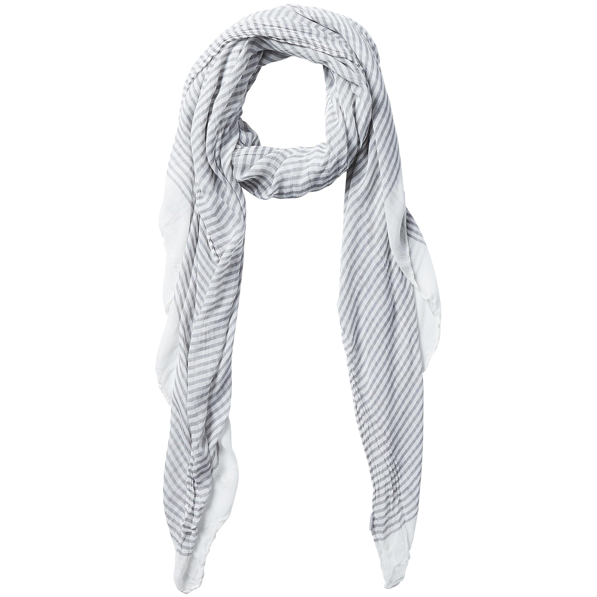Hadley Wren Women's Insect Shield Bug Repelling Classic Tiny Lightweight Scarf for Summer, Stripe Gray, One Size