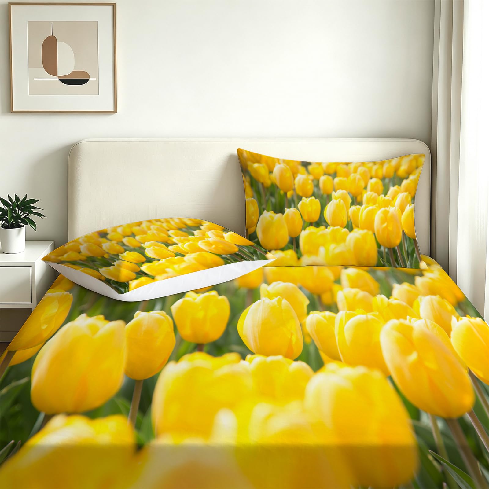 Sábana Bajera Ajustable 180 x 200 Tulipane Mar de Flores