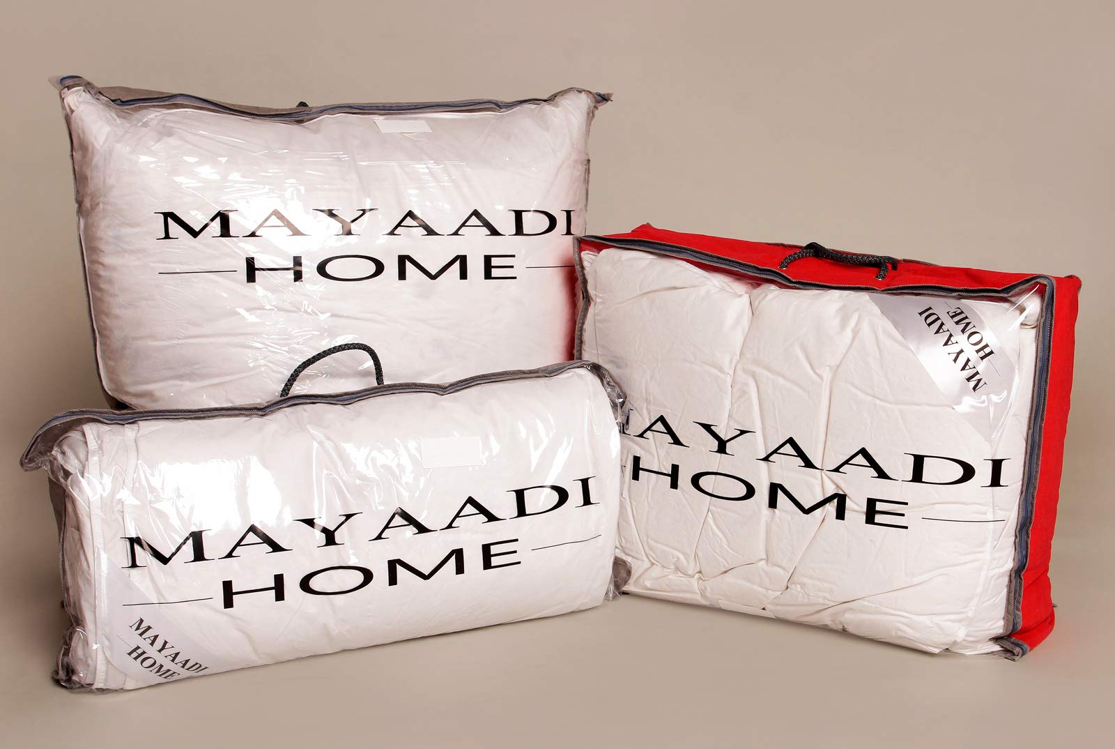 Mayaadi-Home warme Daunendecke 200x220 cm | 2200g Bettdecke, 70% Gänsedaunen 30% Federn | 100% natürliche Baumwolle | Made in Europe | Steppdecke geeignet für Allergiker | HS48