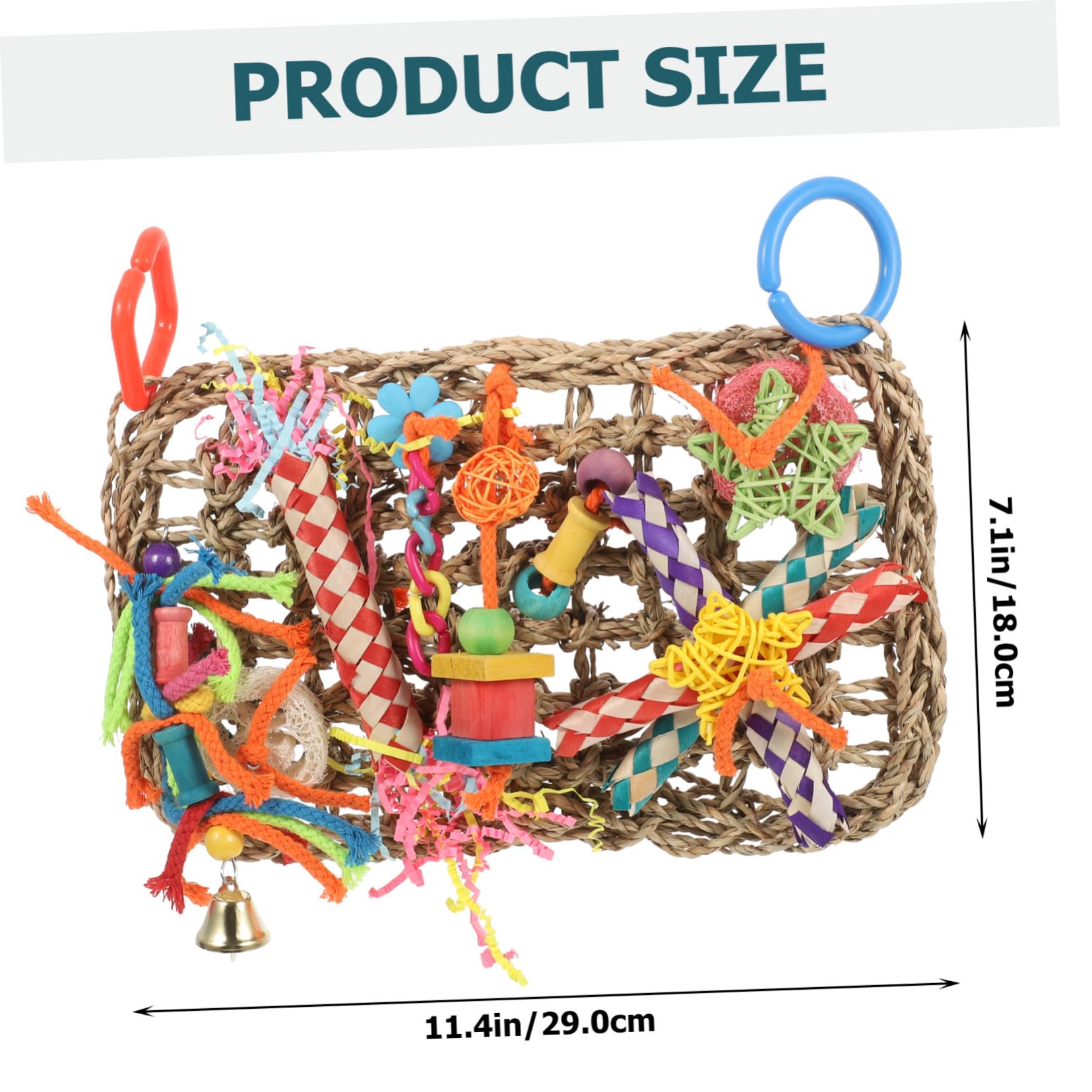 BESPORTBLE 2pezzi Giocattolo Appeso Per Pappagalli Mare Accessorio Da Gioco Per Uccelli Struttura Intrecciata Per Attività Di Masticazione e Arrampicata