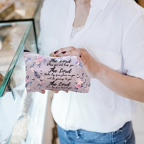 Miniatura 7 de 10 bolsas de maquillaje cristiano para lápices de la Biblia, funda de la Biblia, bolsas de cosméticos florales, regalos religiosos inspiradores para