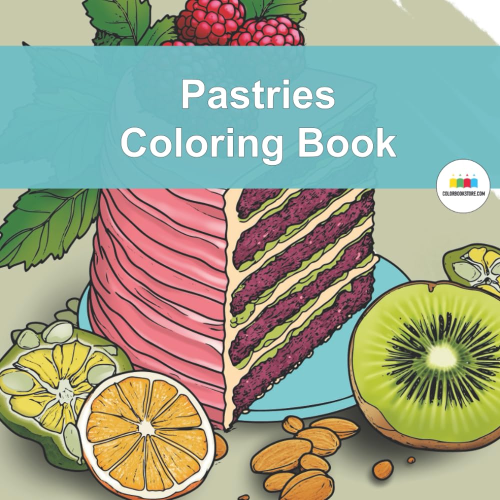 Pastries Coloring Book: Indulge your imagination with Pastries, a delightful coloring book filled with tempting treats and charming dessert