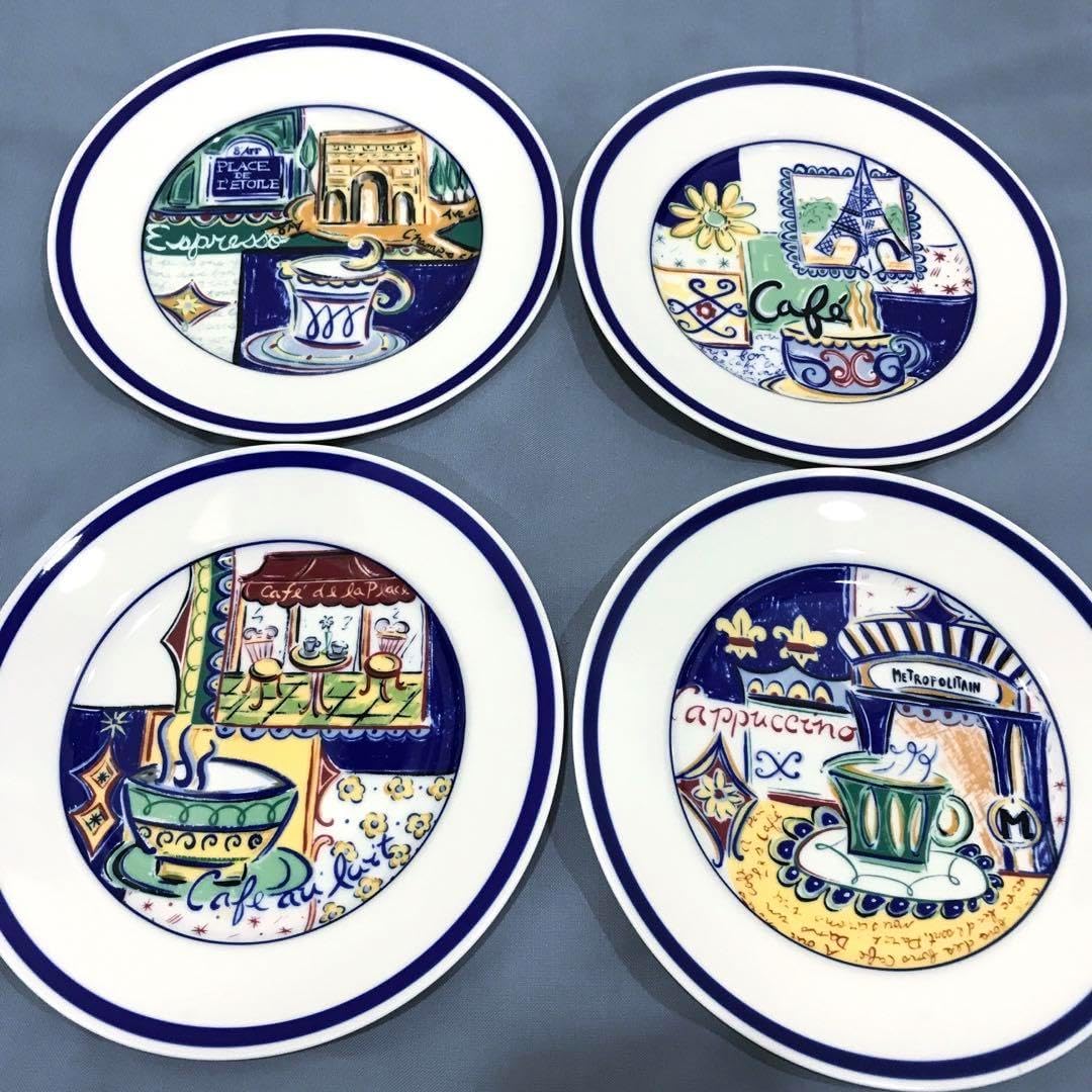 ★4枚セット★WILLIAMS SONOMA カフェ デザートプレート 皿 4枚セットWILLIAMS SONOMA カフェ デザートプレート 皿 PLATE
