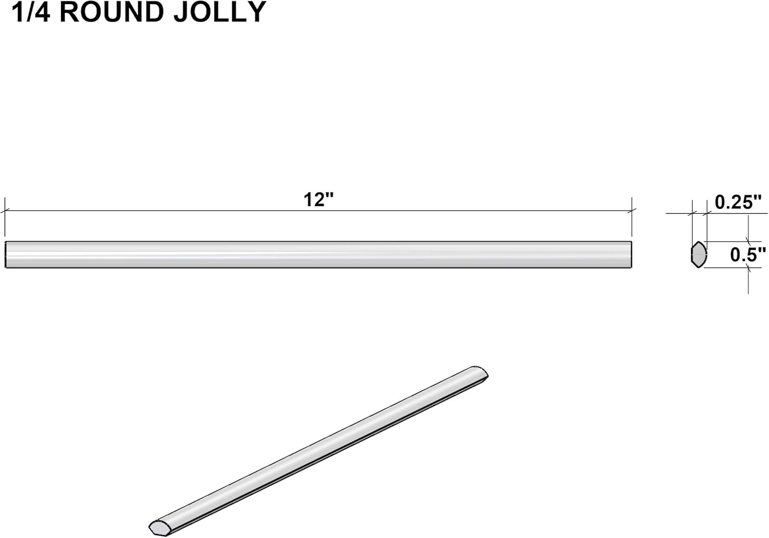 🛒 Crazy Deals Quarter Round Tile Trim 1/2 x 12 inch Jolly Shower Ceramic Tile Edge Backsplash Liner Wall Molding - Brushed Nickel Polished Metal Finish (6 Pack)