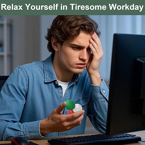 Miniatura 65 de BUSOHA Bolas de silicona para la ansiedad, paquete de 4 juguetes para adultos, juguetes sensoriales para adultos, adolescentes, regalos para calmar