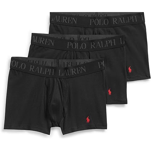 POLO Ralph Lauren Men's 4d Flex Cotton Modal Stretch Boxer Briefs 3-Pack