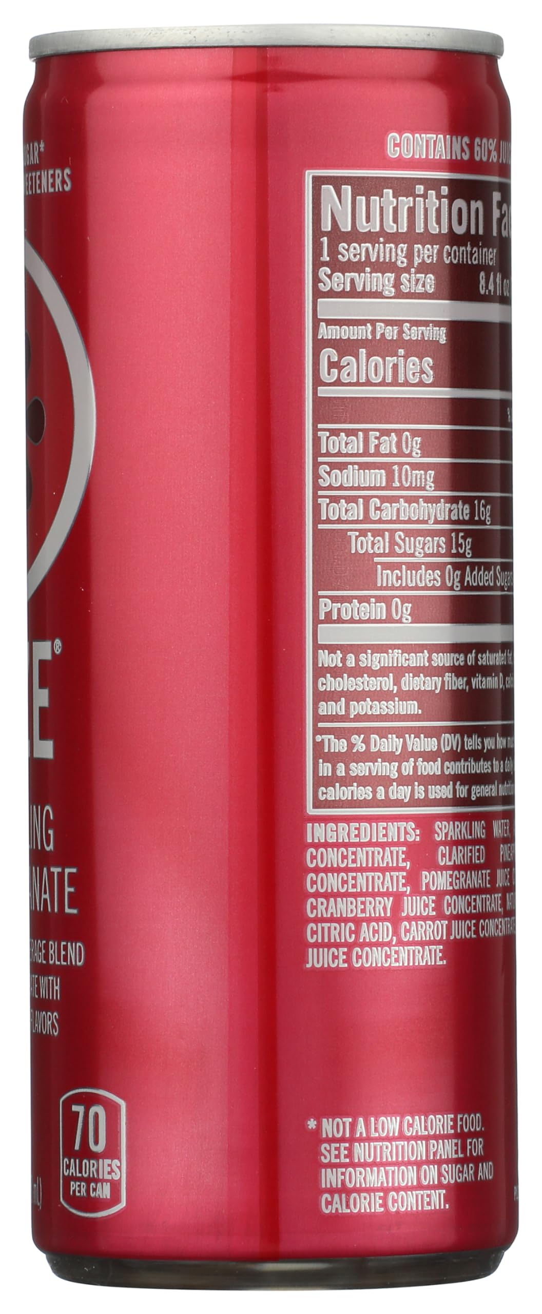 IZZE sparkling Juice, Pomegranate, 8.4 oz can