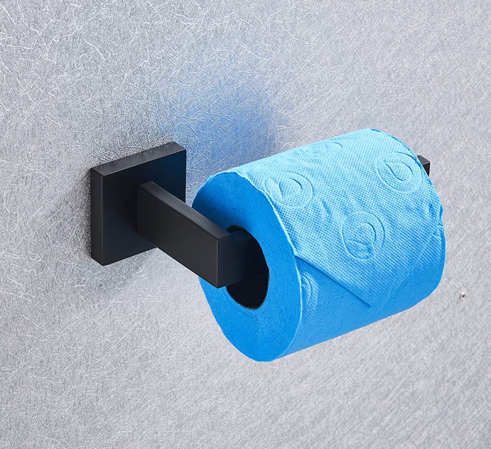 Set de Accesorios de baño, Gancho Negro para Bata, toallero, Barra, Soporte de Papel para estantería, Soporte para Cepillo de Dientes, Accesorios de baño