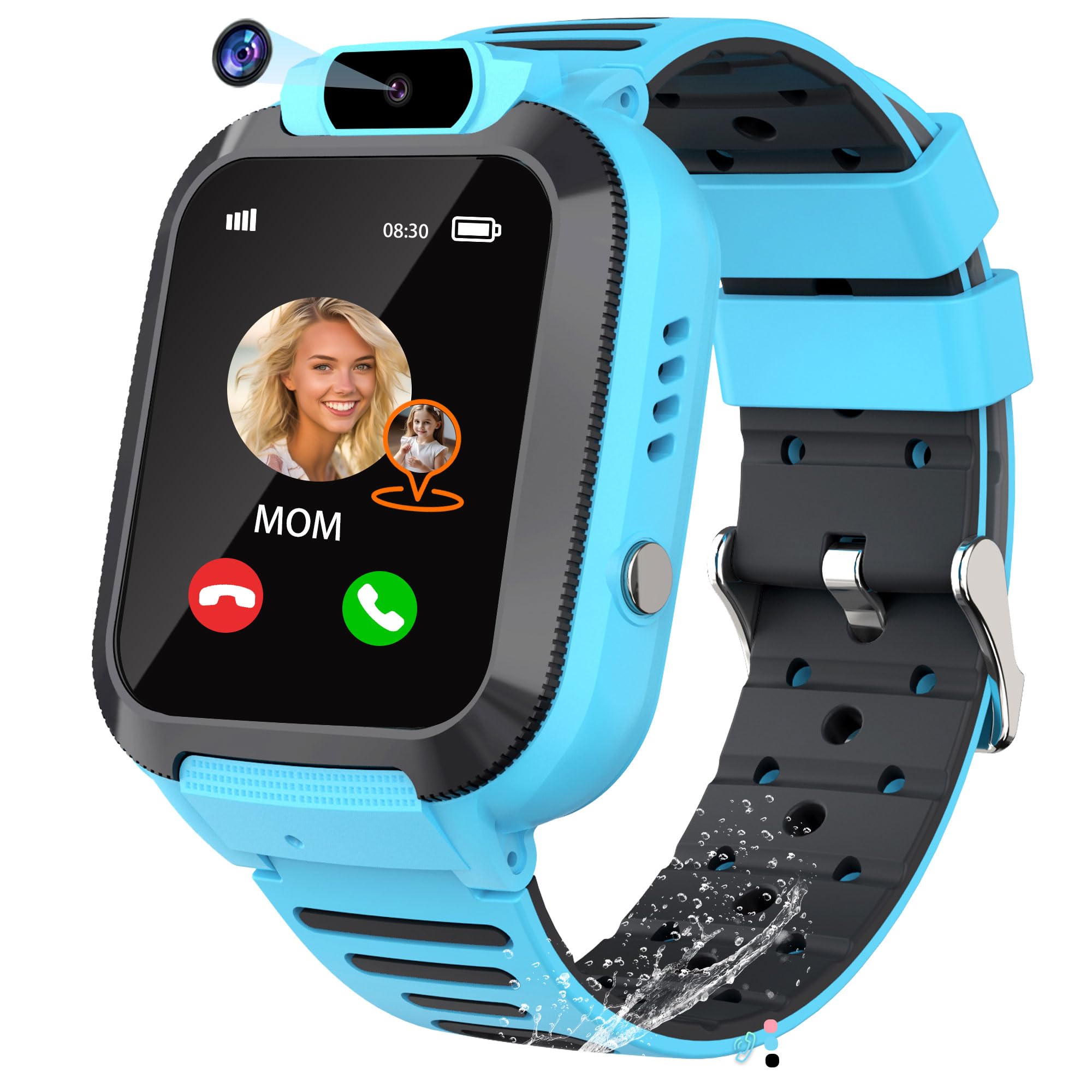 Smartwatch dla Dzieci z GPS Czat Głosowy Telefon Budzik SOS