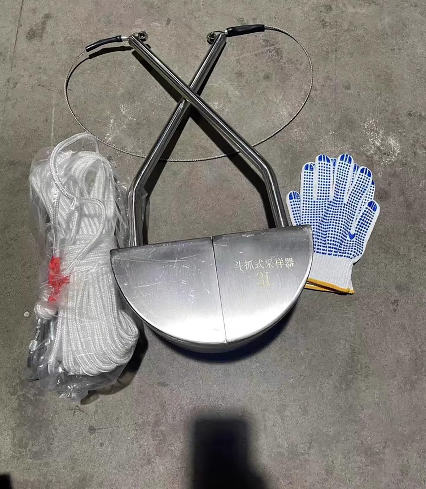 Échantillonneur D'eau Échantillonneur de Boues, Outil de Prélèvement D'échantillons de Boue, Prélèvement Par Benne en Acier Inoxydable pour La Collecte des Sédiments de Fond, Extracteur de Limon 3 L/5